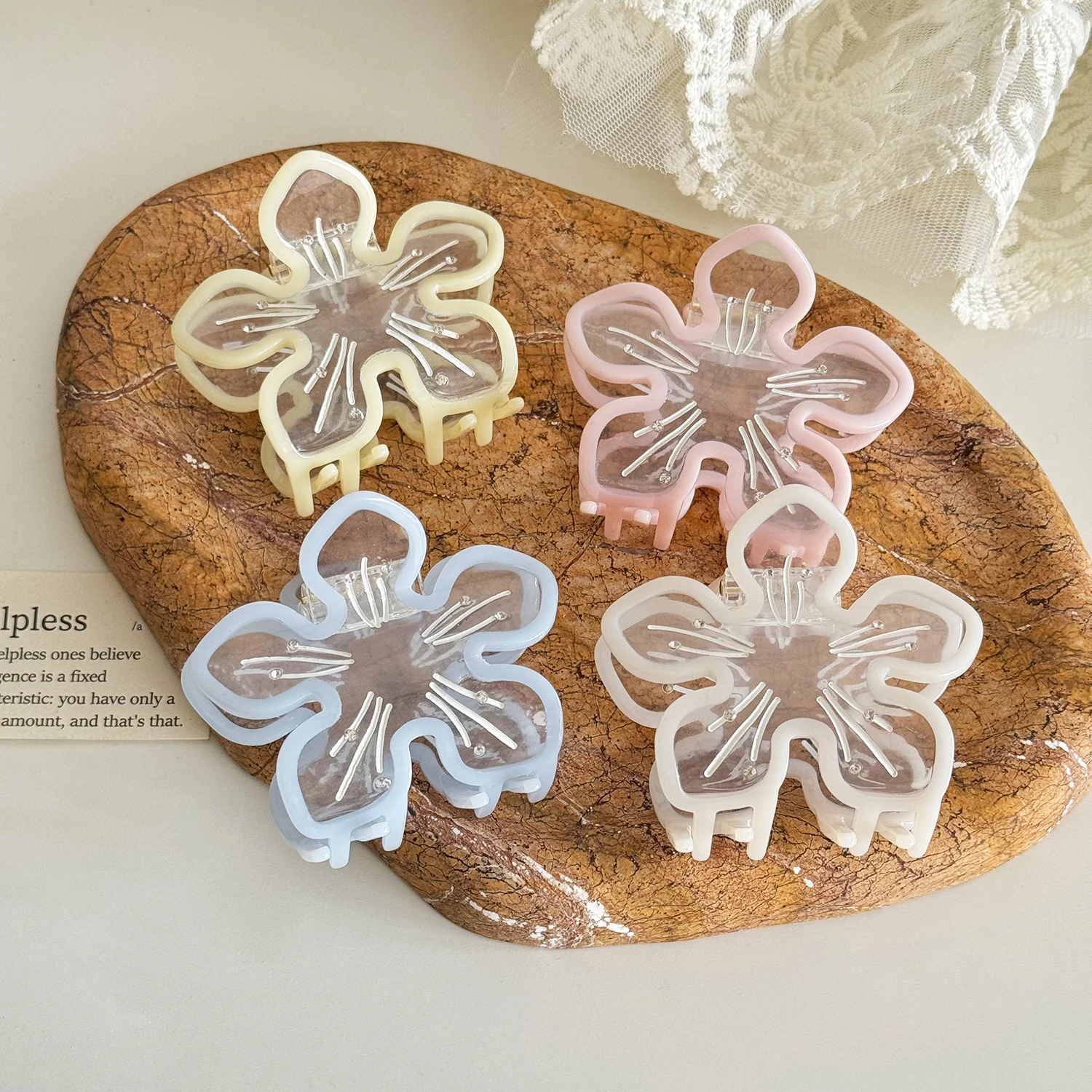 

Dowell Fairy High-end, Simple Hair Clip, Acetate Shark Clip Hair Accessory