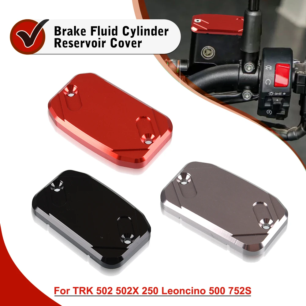CNC Motorcycle Front Brake Clutch Reservoir Cover Cap Guide For Benelli TRK 502 502X 250 Leoncino 500 752S TNT300 TNT 600