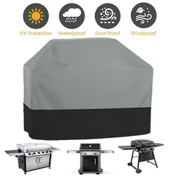 210T Oxford Cloth Outdoor BBQ Cover Waterproof Oven Cover  Garden Protective Cover UV Resistant Heavy Duty Carbon Grill Cover