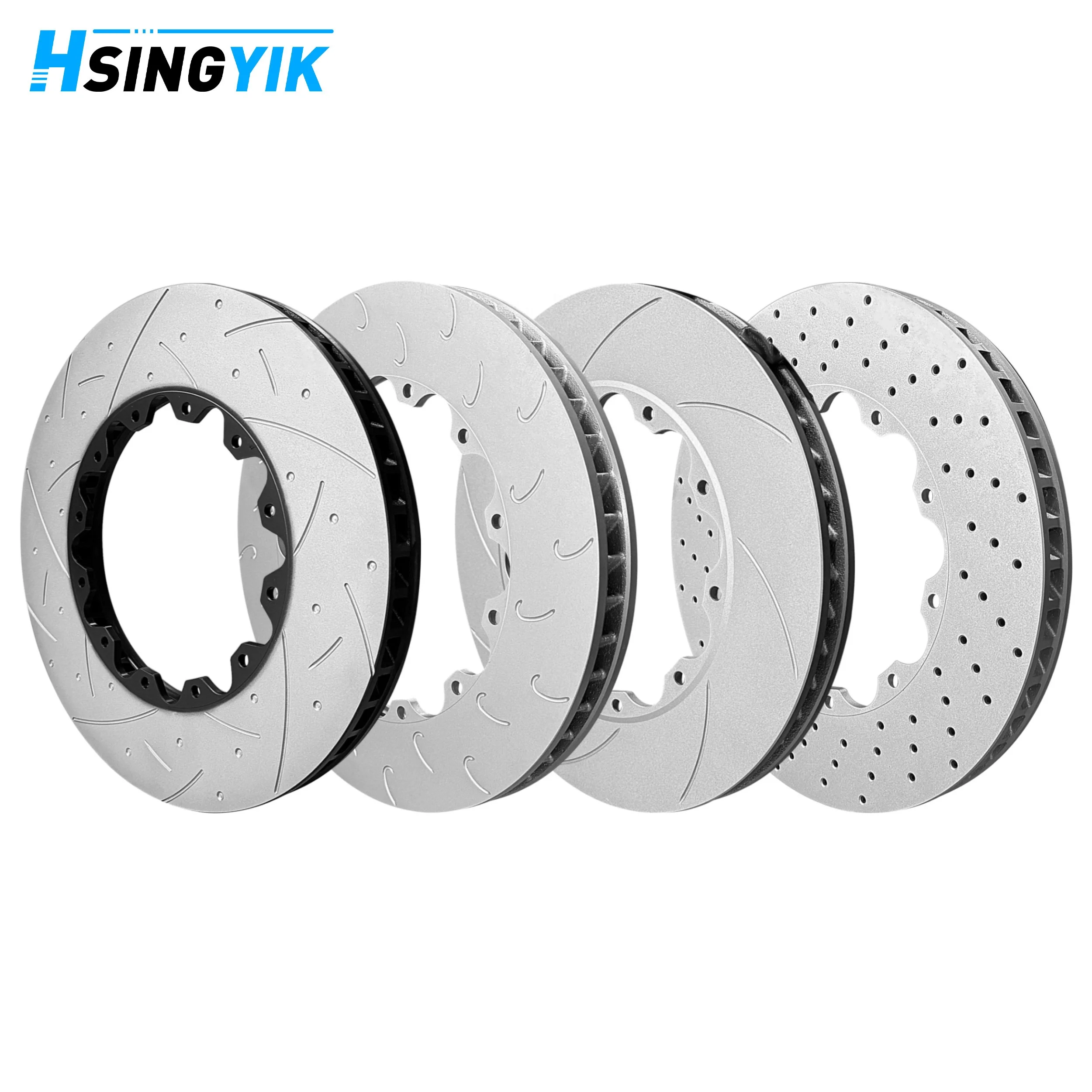 Universal Custom Size 2-Piece Floating Brake Disc 330mm 355mm 356mm 360mm Groove Dill for Cars