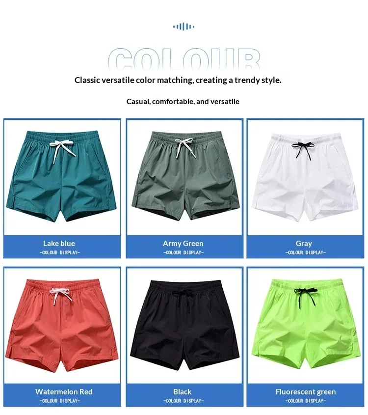 2026 Sommer Bestseller Sportshorts Laufshorts für Männer und Frauen mit Reißverschlusstasche Paarshorts Strandshorts – Detail 1