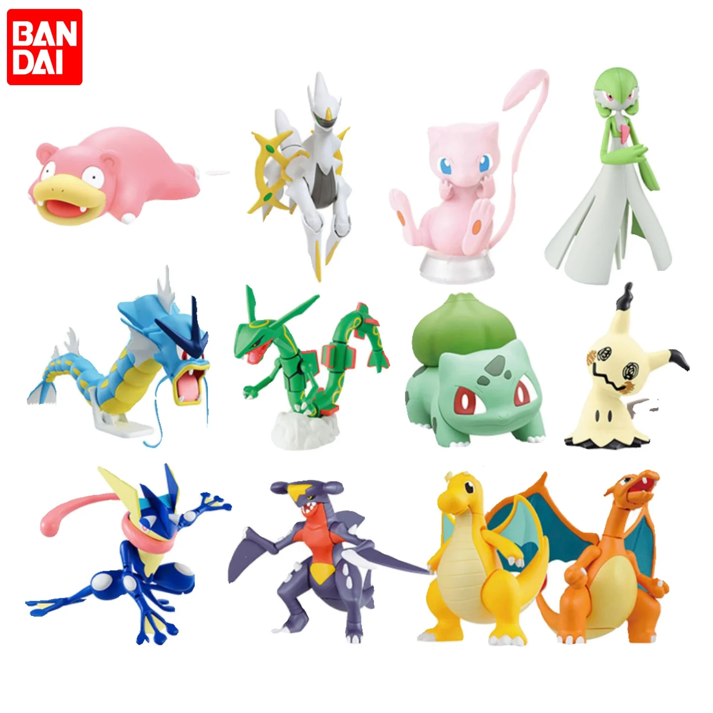 Original Bandai Pokemon Modell Kit Schnell Anime Pikachu Charmander Mew Eevee Action Figure Montage Modell Dekor Kinder Spielzeug Geschenk