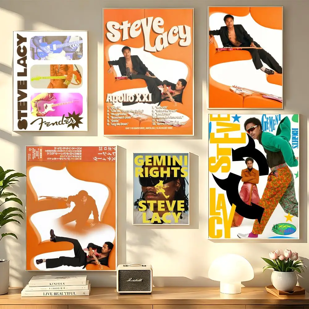 Singer S-Steve Lacy Rapper Poster Decorative Wall Sticker Mural Photo Print for Bedroom Living Room Hallway Home Decor Gift