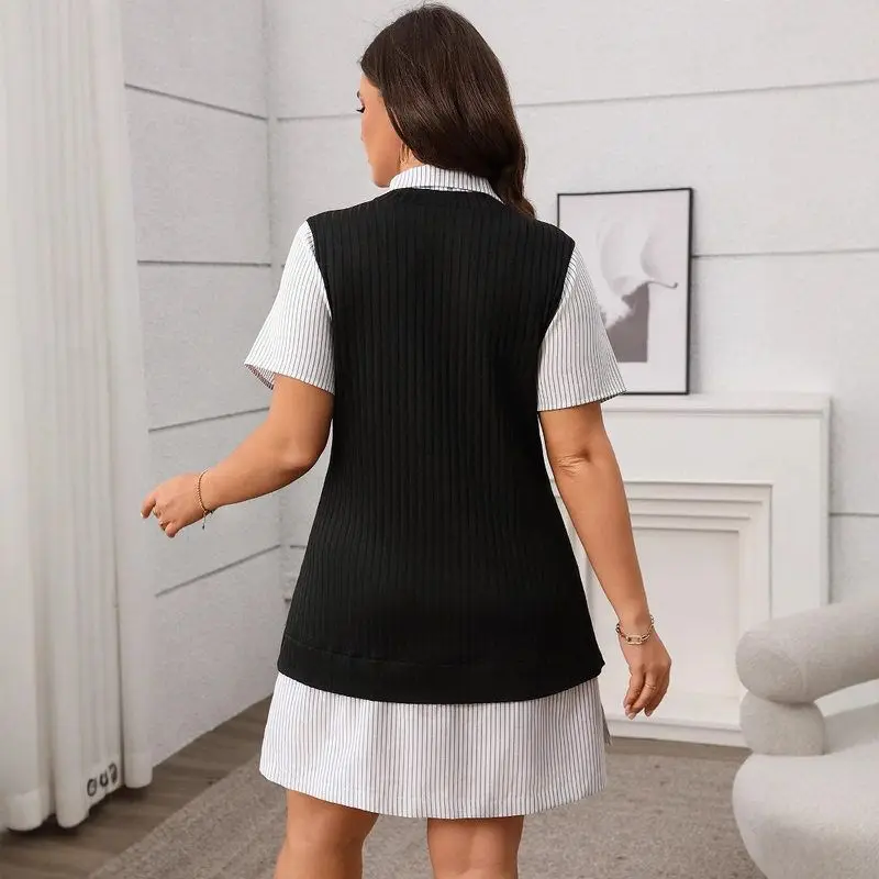 2025 جديد إمرأة فضفاض ort Sve Dr التخسيس حجم كبير عبر الحدود Faion Briti Sle مطبوعة ميدي Dr irt طوق #4