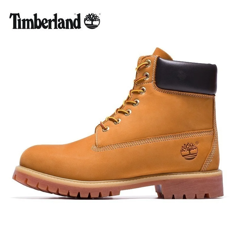 TIMBERLAND Classic Men Women 6-Inch Premium Waterproof Boots For Male Nubuck Genuine Leather Ankle Wheat Yellow Hiking Shoes