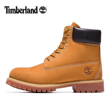 TIMBERLAND 남녀공용 클래식 프리미엄 방수 부츠, 누벅 정품 가죽 발목, 밀 옐로우 하이킹 신발, 6 인치 