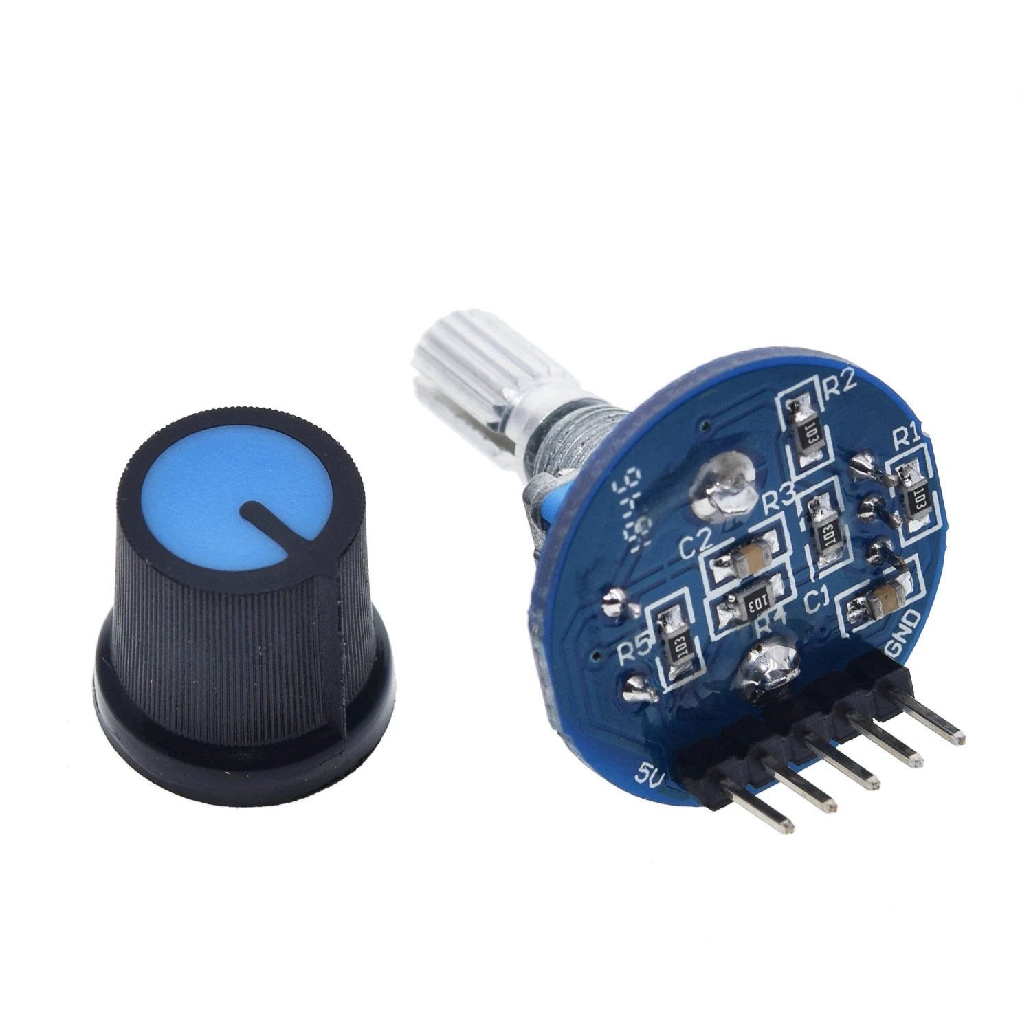 TZT Rotary Encoder Module for Arduino Brick Sensor Development Round Audio Rotating Potentiometer Knob Cap EC11