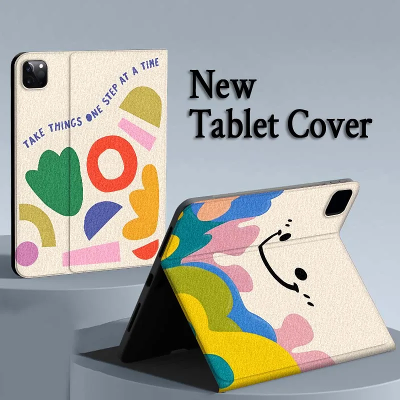 

Colorful artistic illustration Case For iPad Air Mini Pro 7 6 5 9.7 11 10.5 12.9 Automatic Sleep/Wake Tablet