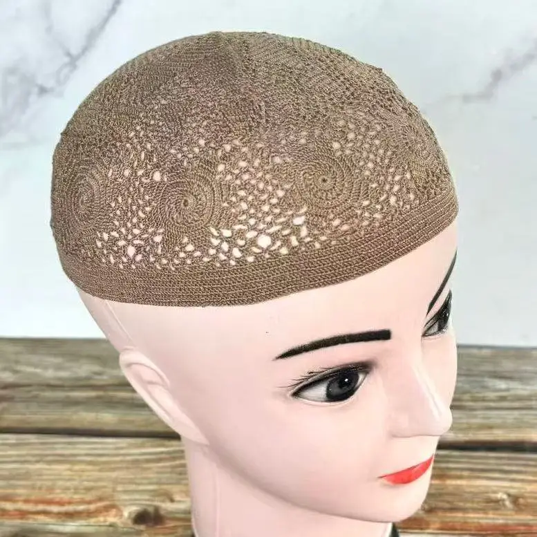 Muslim Caps For Men Clothing Women Skull Prayer Hat  Knitted Mesh Kufi Kippah Islamic Saudi Arabia Jewish Summer 0718