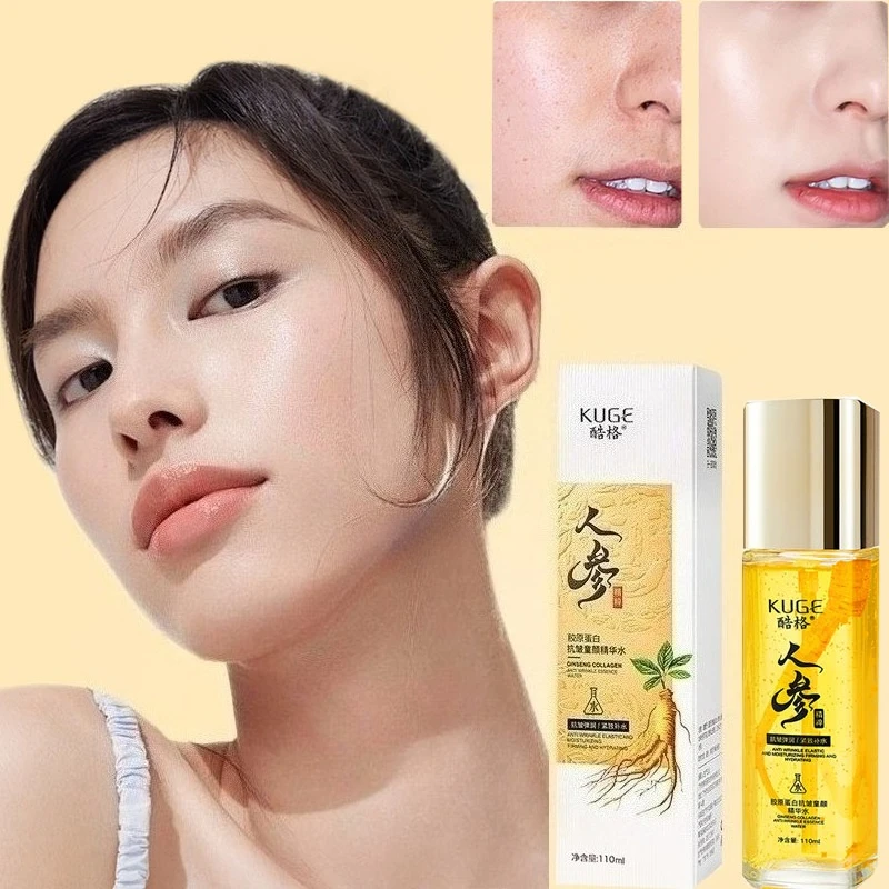 

Ginseng Collagen Anti-Wrinkle Essence Water Fades Fine Lines Anti-aging Moisturizing Hydrating Brightening Skin Toner Skincare