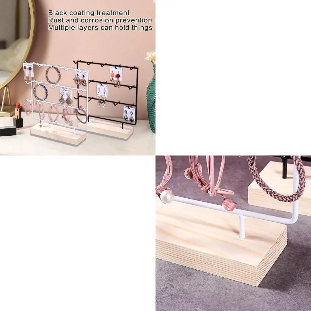 

Подставка для сережек для продажи стильного ожерелья, браслета, подвески, органайзер ручной работы, 3 яруса, стеллаж для изделий