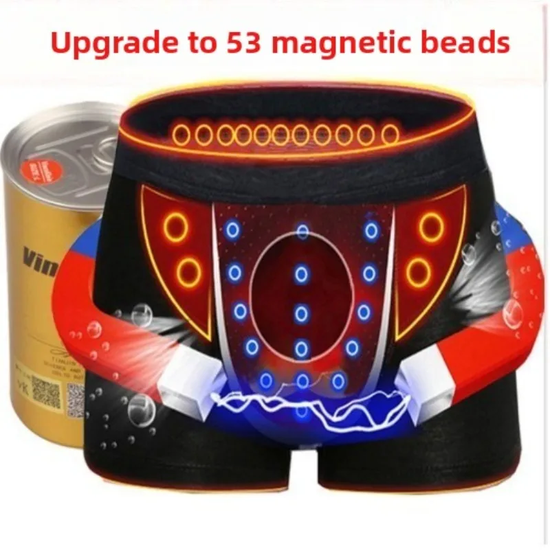 Magnetic Therapy Underwear for Men Blood Circulation Booster 53 Magnets Boxer Briefs Pain Relief Brazilian Style
