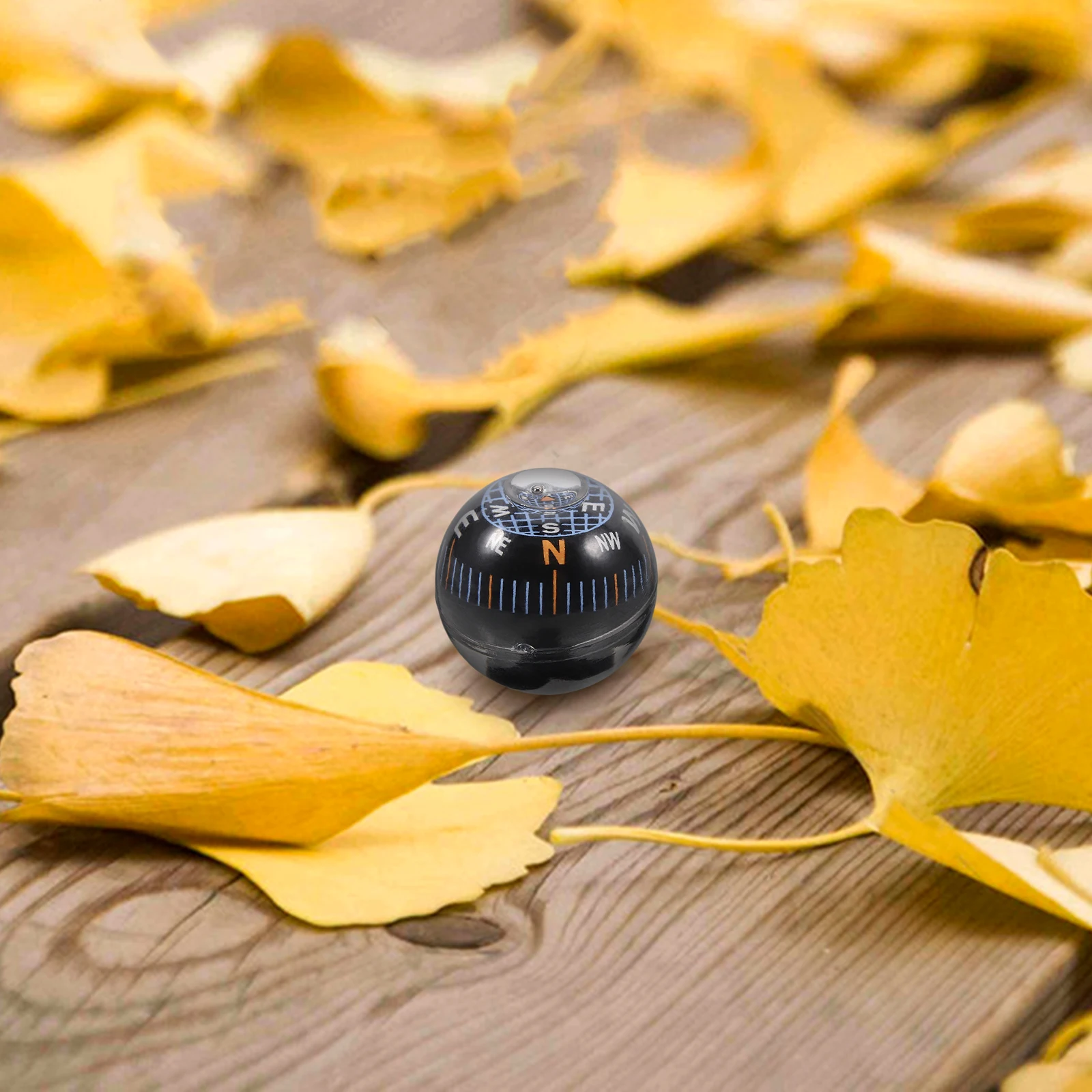 

Black Guide Ball Compass Spherical Design Durable Plastic Accurate Navigation Outdoor Travel Camping Mini Car Dashboard Reliable