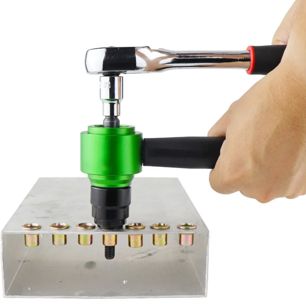 Nut Drill Adapter Kit with Electric Rivet Tool Adapter and Mandrels for Fast and Reliable Riveting in Automotive and Home Repair