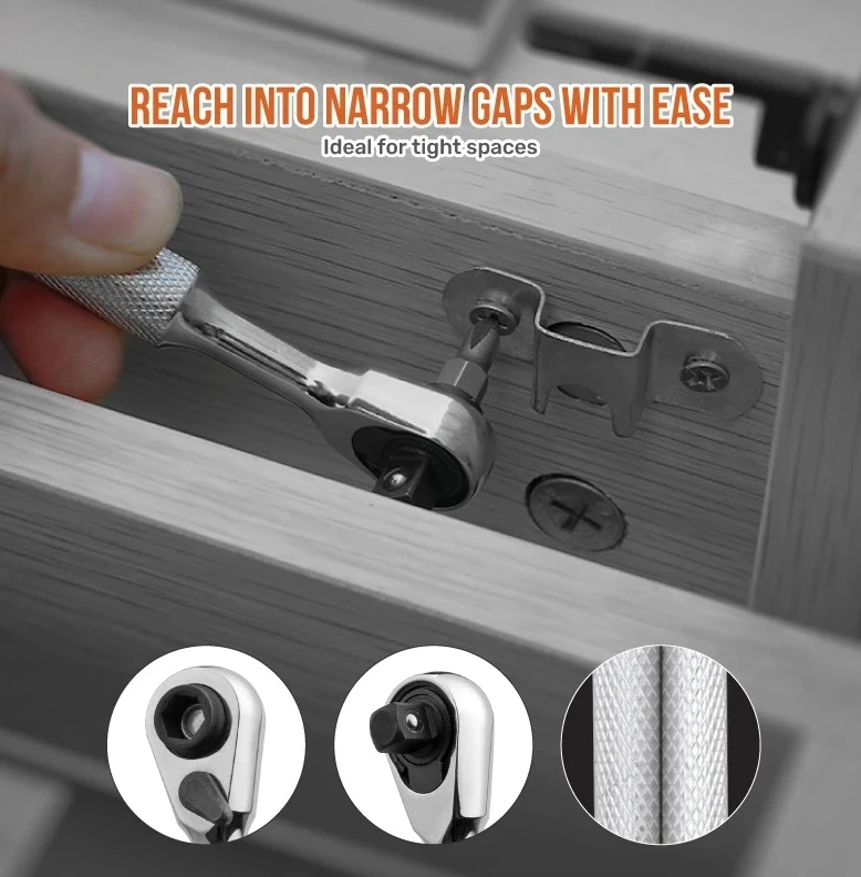 72 Tooth Hand Tools for Home & Bike Mini Ratchet Wrench Double Head Handle Socket Wrench Set Small Fly Torque Spanner