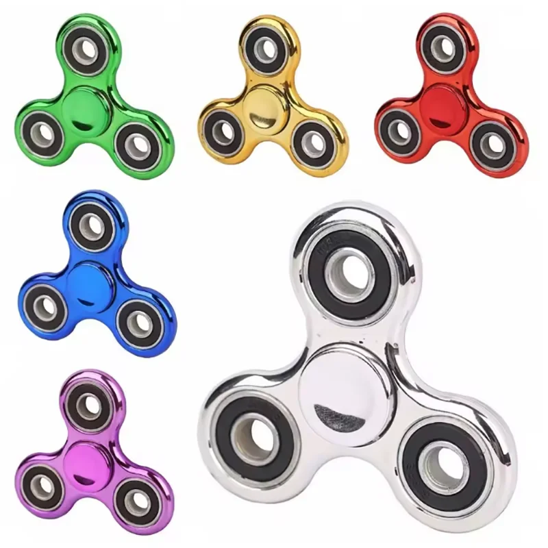 Regenbogen-Fidget-Spinner-Spielzeug aus Metall, UFO-förmige Handspinner, Geschenk für Kinder und Erwachsene, Drehspitze zur Konzentrationserhöhung am Schreibtisch – Detail 7