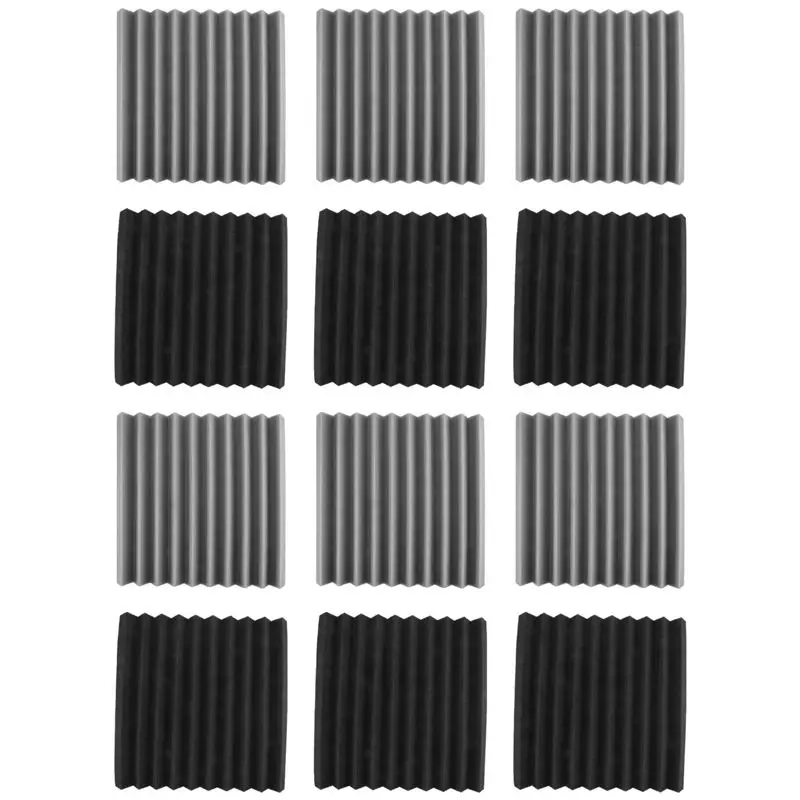 B48B-36 Pack Self-Adhesive Acoustic Panels,12X12x1 Inch Sound Proof Foam Panels,Soundproof Wall Panels For Home Studio