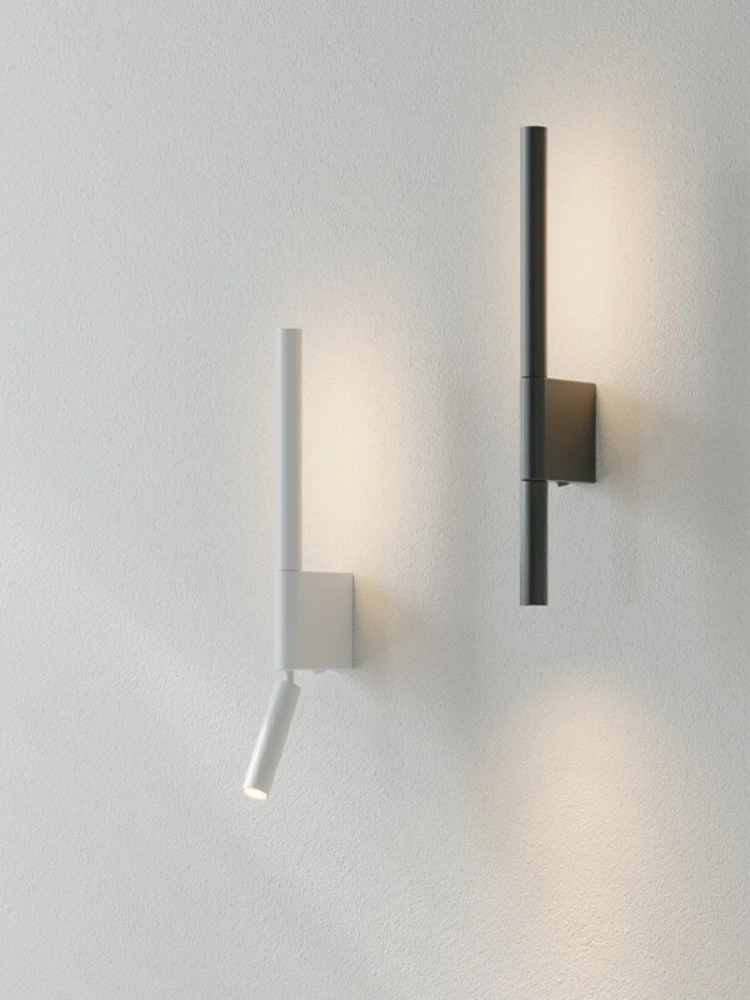 Lampa ścienna do sypialni Minimalistyczna nowoczesna lampka do czytania Homestay Hotel Gabinet Obrotowa lampa ścienna Regulowana lampka do czytania z włącznikiem — 2