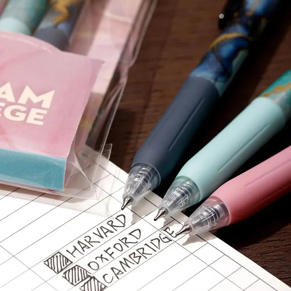 3pcs KOOKEI Gel Pens Set 0.5mm Quick Drying Large Capacity for Writing Black Kawaii School Stationery Office Accessories