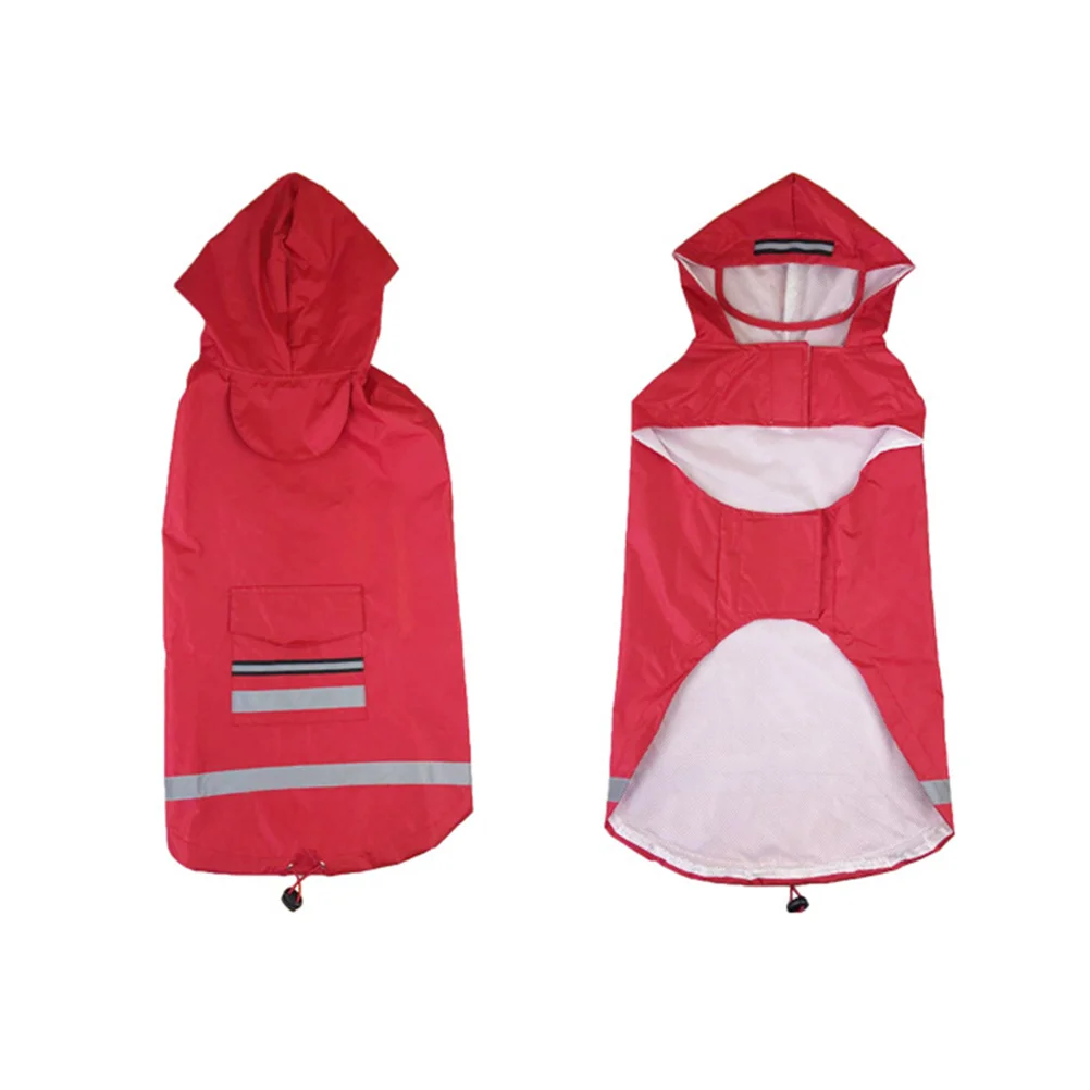 

Pet Raincoat Waterproof Medium Large Dogs Reflective Coat for Wet Weather Red 3xl Pet Rain Slicker Dog Rain Coat