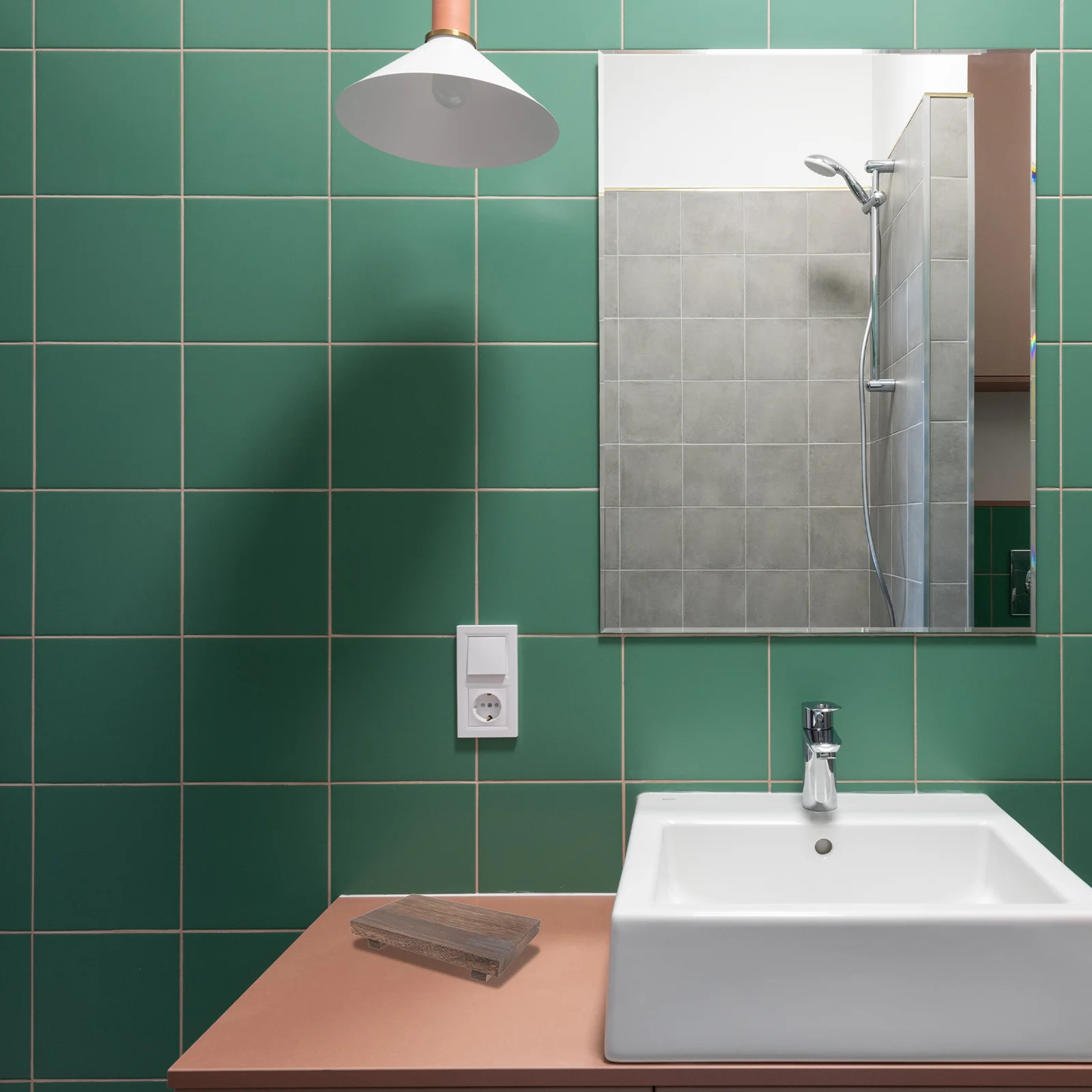 

Деревянная подставка на пьедестале, деревянный поднос для ванной комнаты, кухни, органайзер для мыла, деревенский дом, деревянная подставка на пьедестале