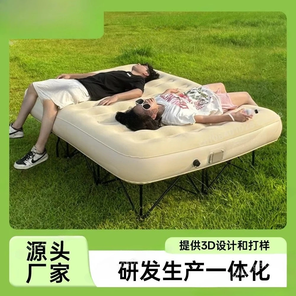 High Quality Portable Inflatable Air Mattress for Outdoor Camping and Travel, Foldable Plush Air Mattress