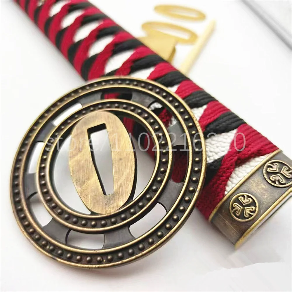 Very Cool Japan Sword Parts 26cm Tsuka Handle Alloy Tsuba Handguard Guard Brass Habaki Seppa For Japanese Samurai Katana Fitting