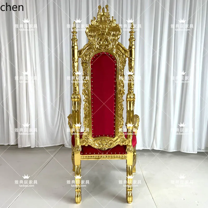 HTT كرسي العرش عالي الظهر Queen Internet Celebrity Single Sofa Chair Studio King Tiger Head Floor Decoration