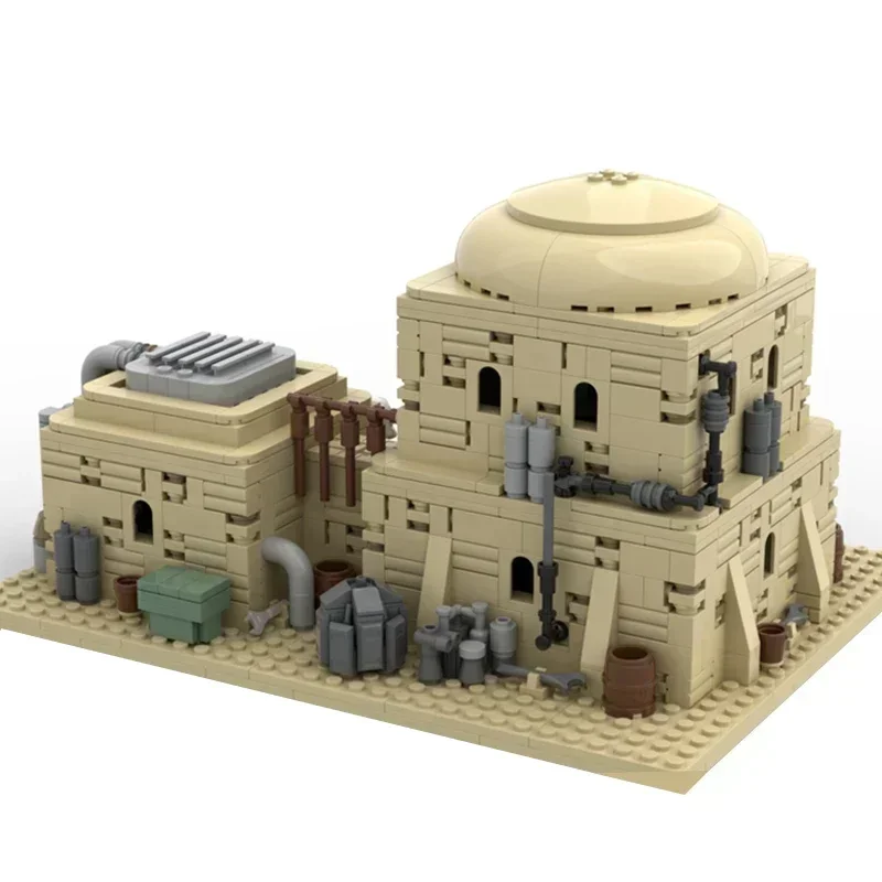 Briques de construction Moc, modèle de film Star populaire, la dernière maison du désert, blocs modulaires, cadeau de noël, jouet, ensemble de bricolage, assemblage