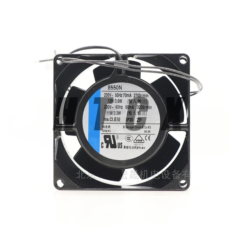 Brand new original all metal high-temperature resistant compact cooling axial fan 8550N 230V 50/60Hz 60/70mA 2700/3200r/min