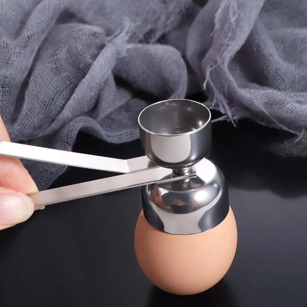Egg Topper Double Head Egg Top Remover Professional 304 Stainless Steel Egg Cracker Durable Egg Opener Breakfast