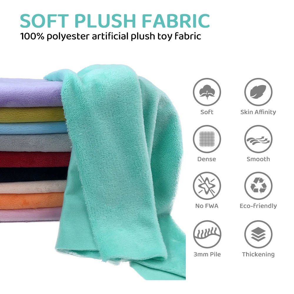 

ZYFMPTEX Purchase 3mm Short Plush Fabric 45x50cm Soft And Non Elastic DIY Sewing Doll Cloth 100% Artificial Fur Polyester Fiber