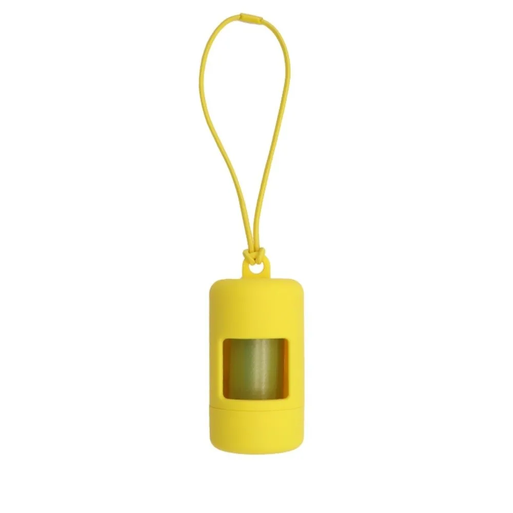 Plastic Cylinder Poop Bag Dispenser Solid Color Lightweight Pet Garbage Bag Dispenser Compact Easy Dispense Poop Bags Carrier