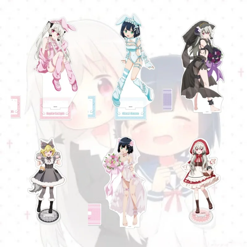 Ms. Vampire Who Lives in My Neighborhood Anime Sophie Ellie Acrylic Figure Stand Plate Cosplay Prop Decor Cartoons Keychain Gift