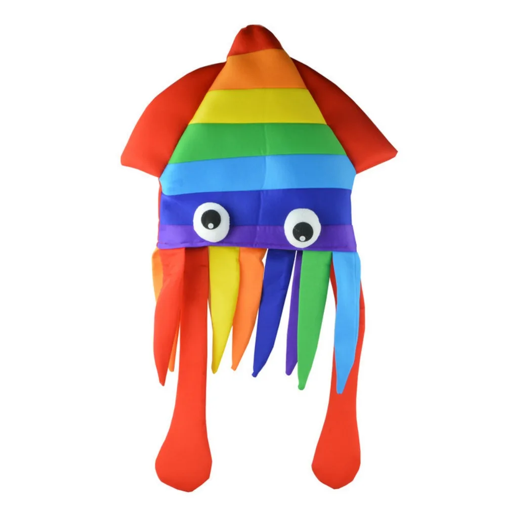 Headgear Halloween Costume Hat Squid Sea Animal Halloween Funny Hat Multicolored Props Photograph Octopus Hat