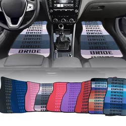 JDM Universal Racing Sport Car BRIDE Fabric Floor Mats Protector Style Waterproof Non-Slip For Auto Interior Carpets