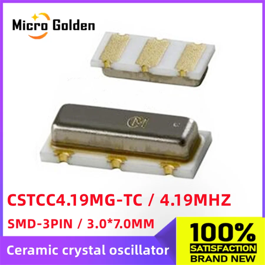 (10pcs) CSTCC4.19MG-TC 4.19M 4.19MHZ SMD 3070 3Pin 3*7mm Ceramic crystal oscillator Quartz Resonator 4.190MHZ SMD-3 MURATA