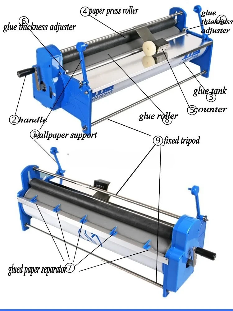 

Table Top Wallpaper Glue Pasting Applying Spreading Machine