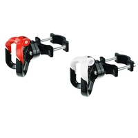 2X Electric Scooter Aluminum Bags Double Hook For Ninebot Max G30 Scooter Hanger Gadget Claw Red & White + Black