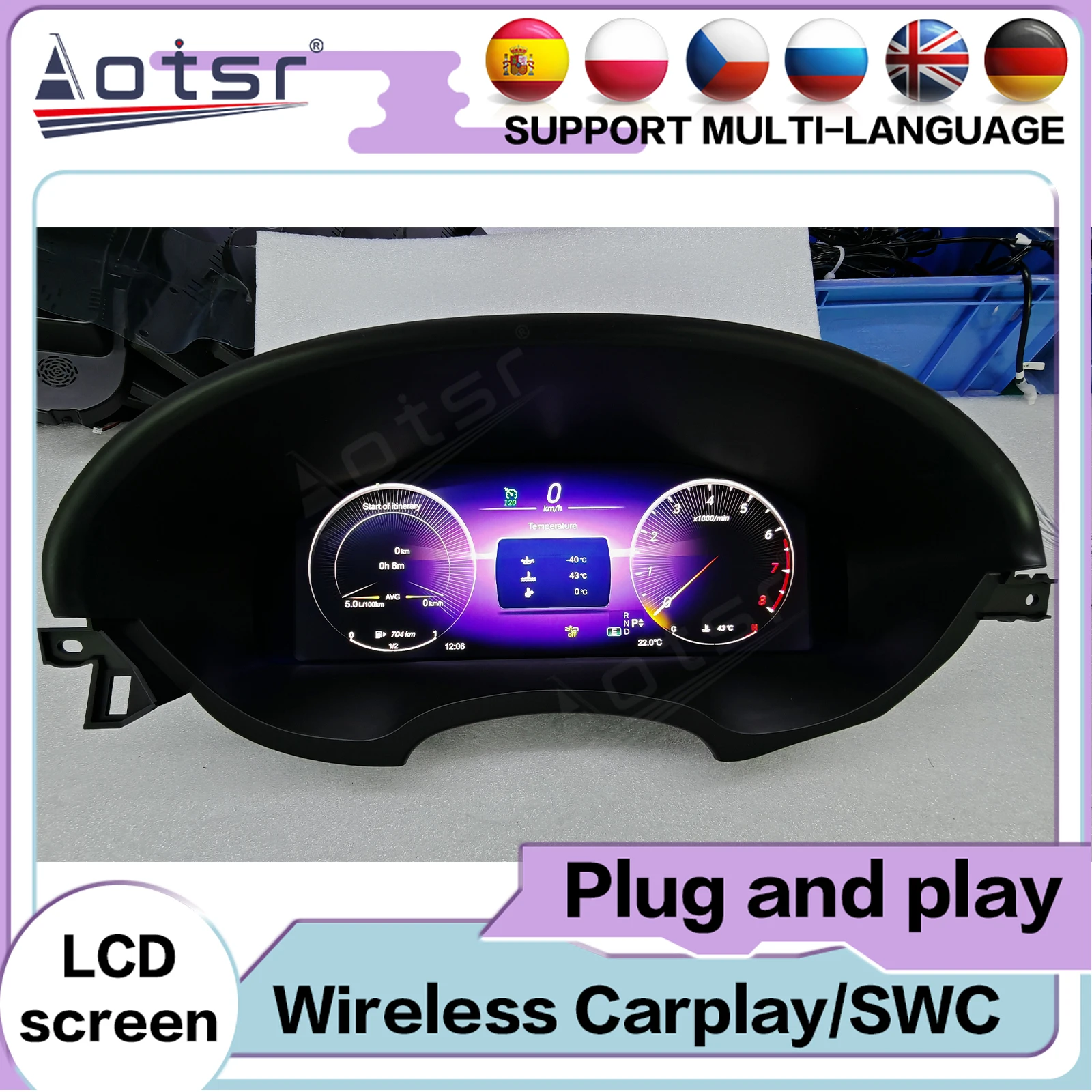 

12.3 inch Digital Performance Display Dashboard For Mercedes-Benz GLE GLS 2012~2017 Speed Table Car Virtual Information