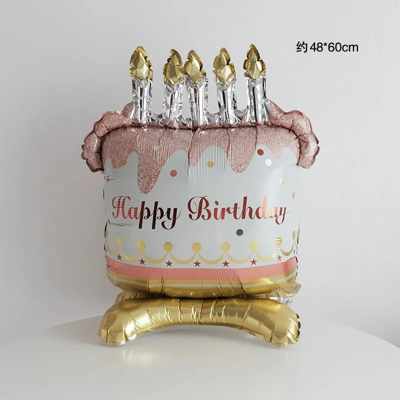 جديد الكرتون قاعدة الوقوف كعكة بالونات الأطفال الكبار عيد ميلاد سعيد بالونات ديكور استحمام الطفل صور الدعائم العرض