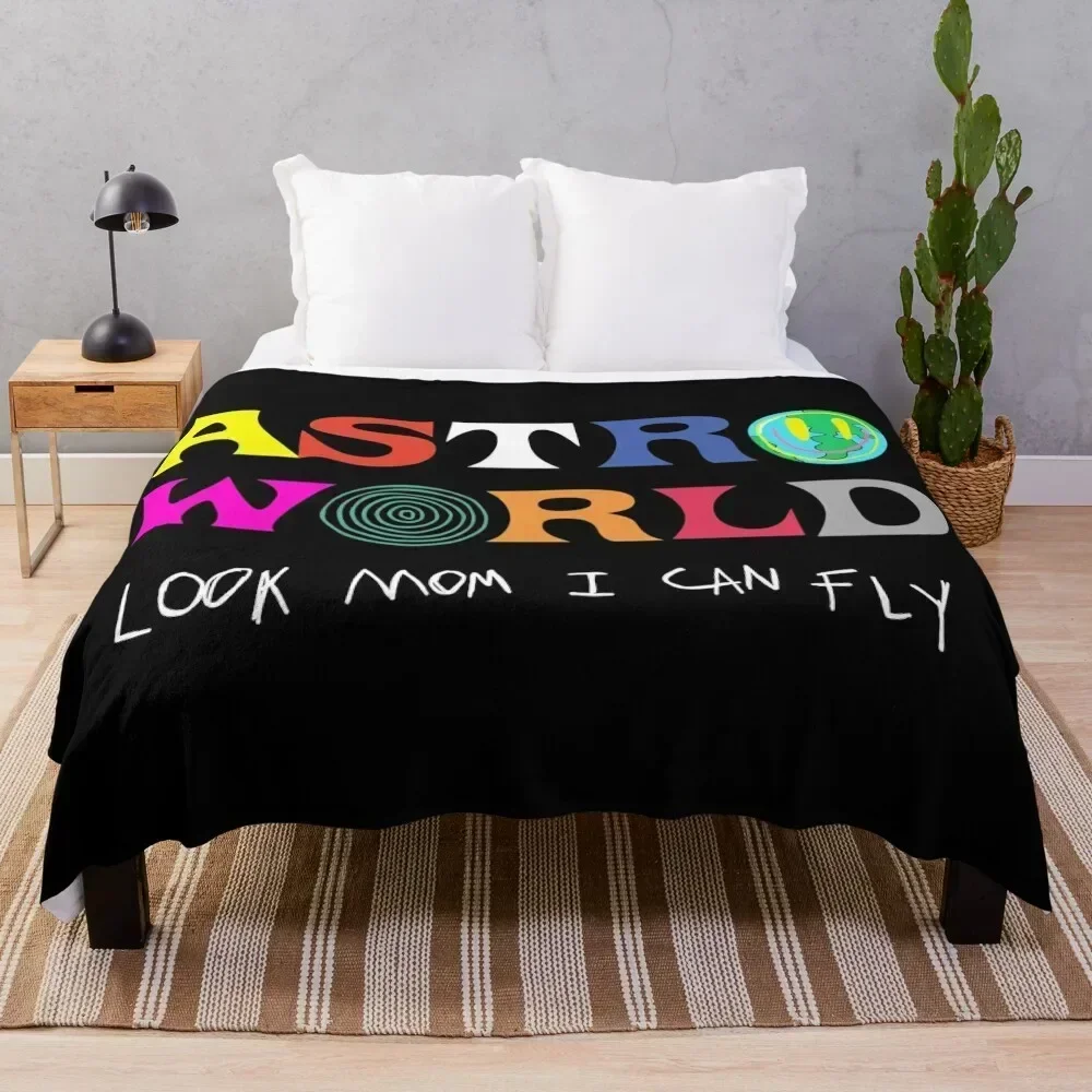 

ASTROWORLD look mum I can fly Throw Blanket Soft Home Decor Blanket for Couch Bedroom