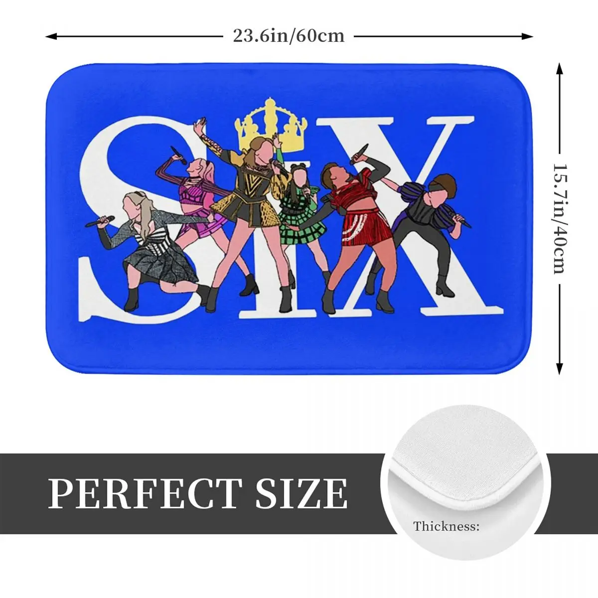 Six The Musical Anti-slip Doormat Floor Mat Sand Scraping Carpet Rug for Kitchen Entrance Home Bedroom Footpad Mats