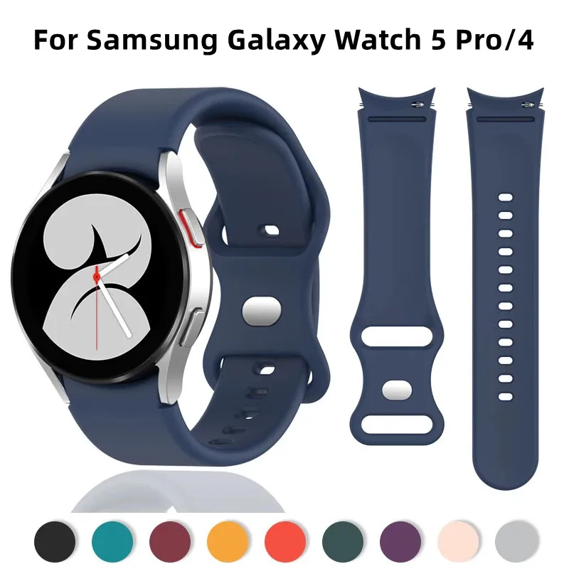 

Sports Silicone Strap For Samsung Galaxy Watch 5/4 44mm 40mm Replacement Bracelet for Galaxy Watch 5 Pro 45mm/4 Classic 42 46mm