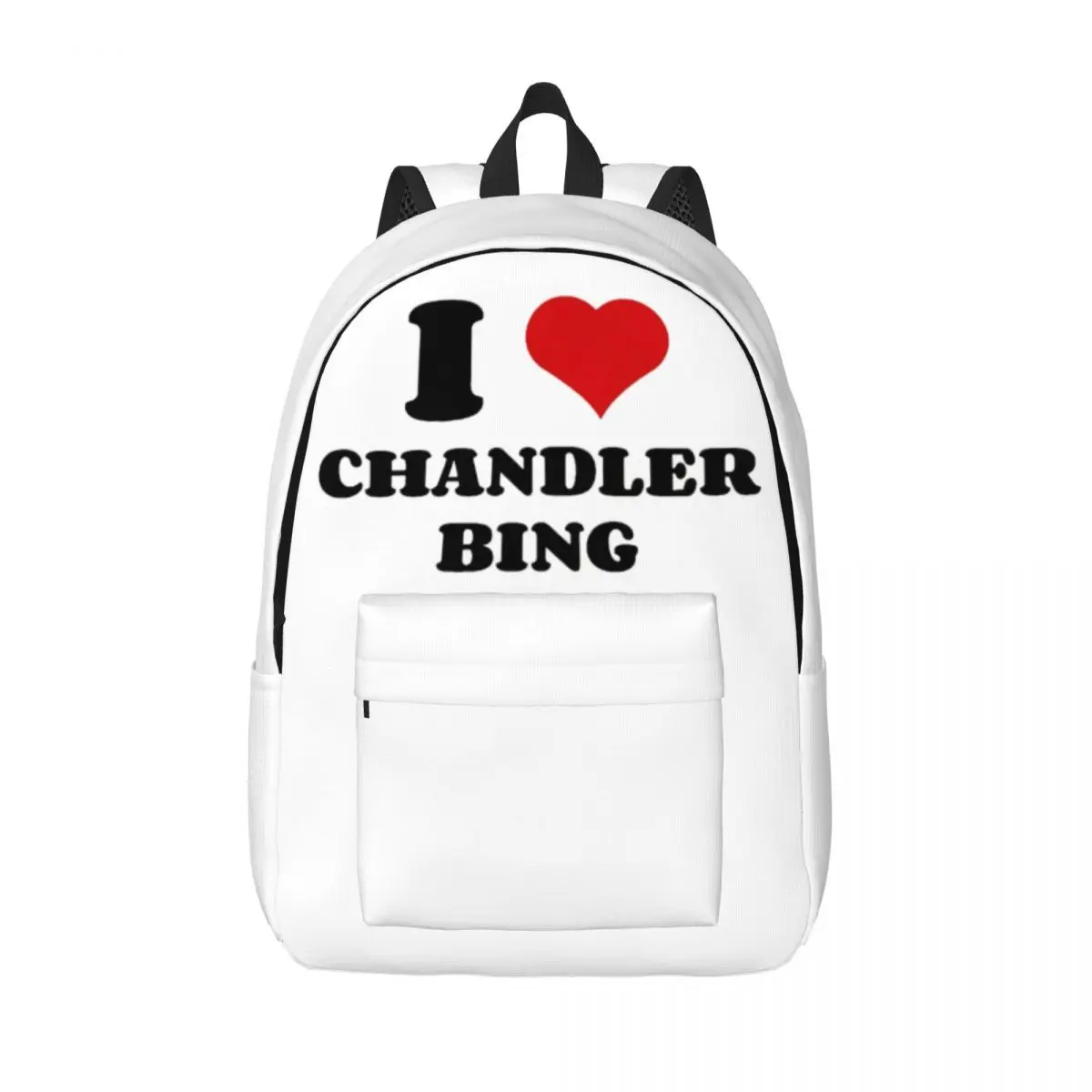 I Heart Chandler Bing Matthew Perry Classical Backpack Outdoor Student Hiking Travel Daypack for Men Women College Canvas Bags