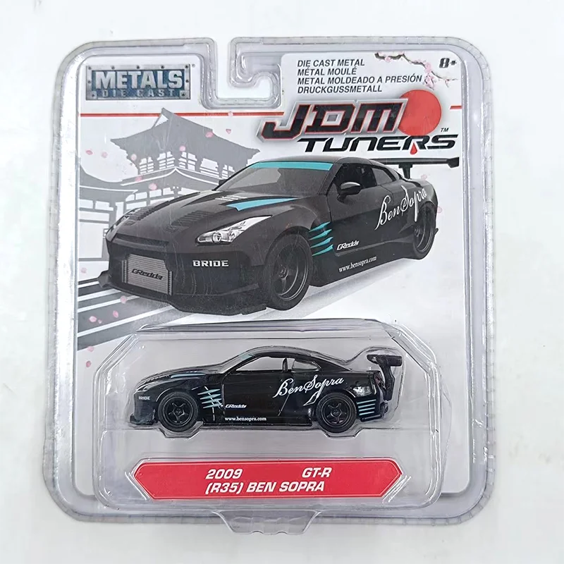 Diecast 1:64 Scale JADA GT-R 2009 Alloy Sports Car Model Finished Product Simulation Toy Collection Gift Static Model Souvenir