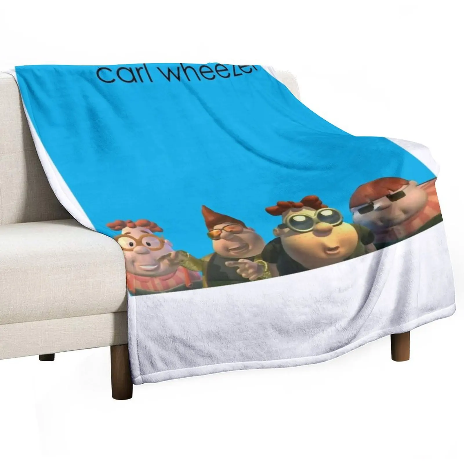 

Carl-wheezer-on Funny Blues Throw Blanket Comforter Polar Bed Flannel Blankets