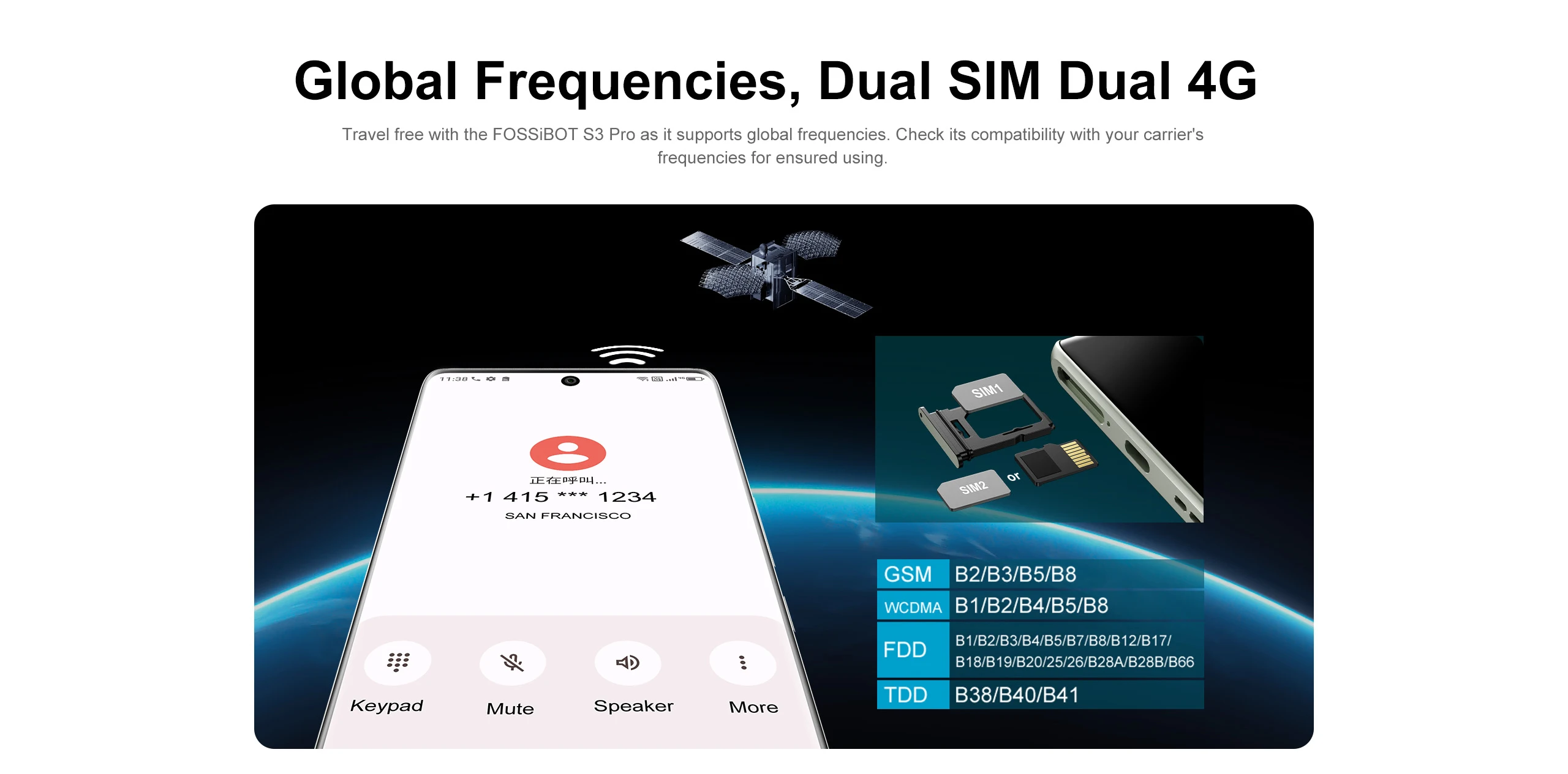 FOSSiBOT S3 PRO Smartphone 6.67" AMOLED Display Android 14 Up to 20+128GB Mobile 8+64MP CAM NFC Cell Phone