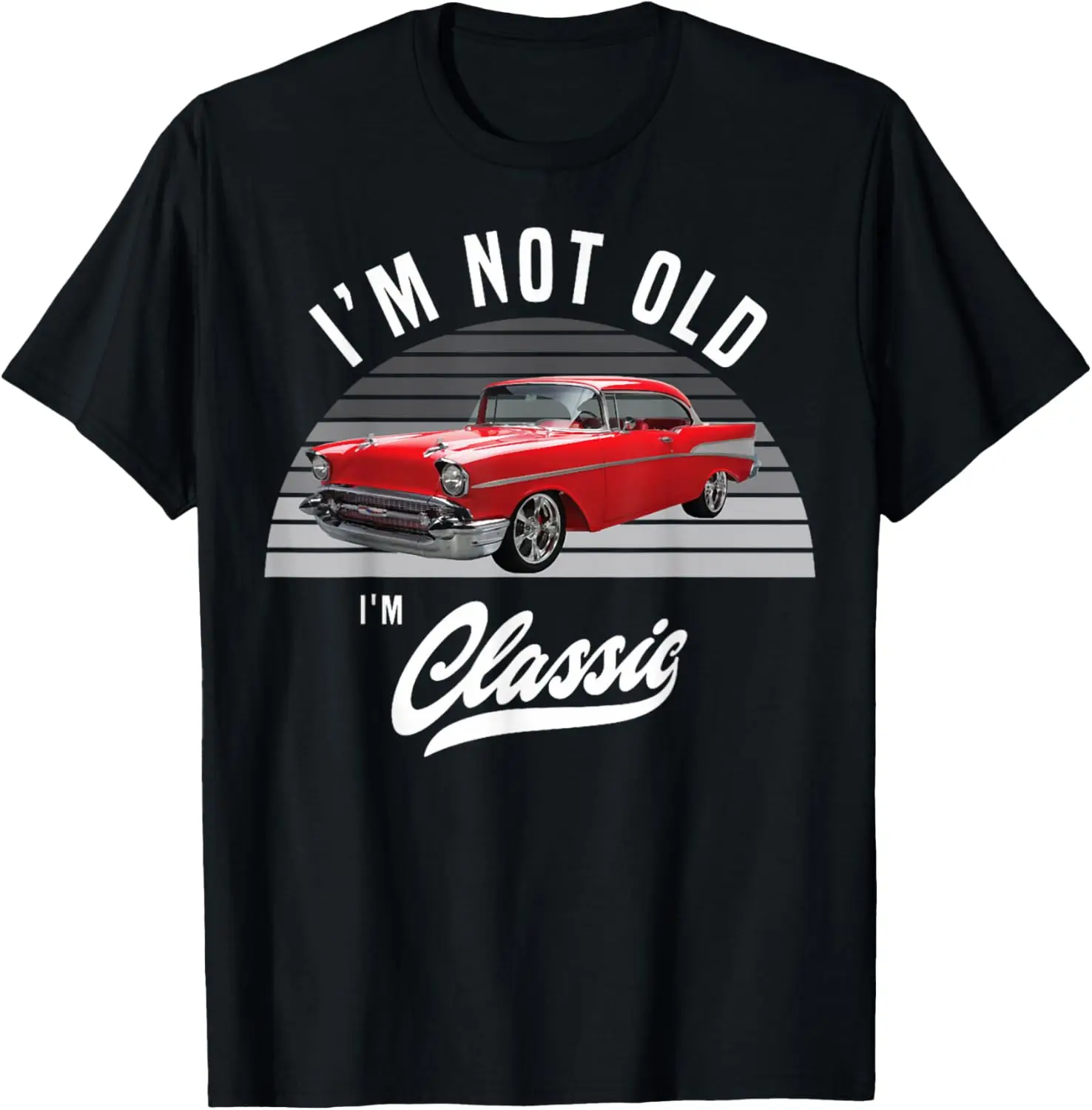 1957 57 chevys truck vintage bel air cars red T-Shirt