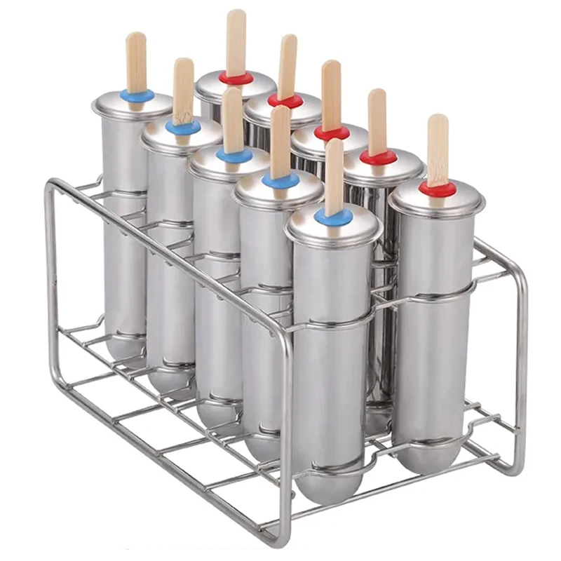 

304 stainless steel ice cream mold home-made 2/3/6/10 Internet celebrity DIY popsicle stick ice cream abrasive
